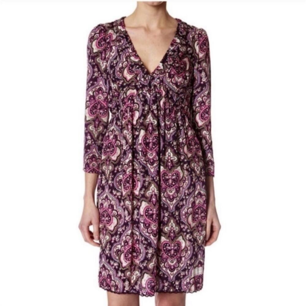 Odd Molly Whistling Dress Rayon Pink Empire Waist Lightweight Boho Casual M